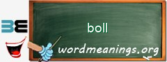 WordMeaning blackboard for boll